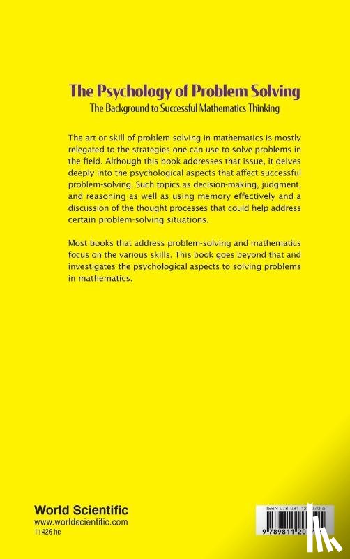 Posamentier, Alfred S (The City University Of New York, Kose, Gary (Long Island Univ, Virgadamo, Danielle Sauro (Kennedy Krieger Inst, Keefe-cooperman, Kathleen (Long Island Univ - Psychology Of Problem Solving, The: The Background To Successful Mathematics Thinking