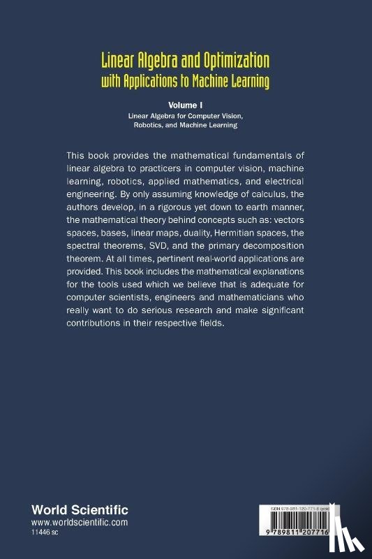 Gallier, Jean H (Univ Of Pennsylvania, Quaintance, Jocelyn (Univ Of Pennsylvania - Linear Algebra And Optimization With Applications To Machine Learning - Volume I: Linear Algebra For Computer Vision, Robotics, And Machine Learning
