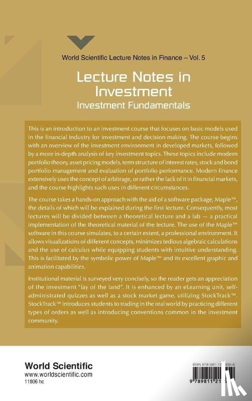 Prisman, Eliezer Z (York Univ - Lecture Notes In Investment: Investment Fundamentals