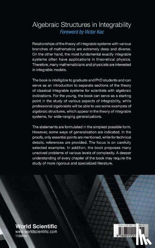 Sokolov, Vladimir V (Landau Ins For Theoretical Physics - Algebraic Structures In Integrability: Foreword By Victor Kac