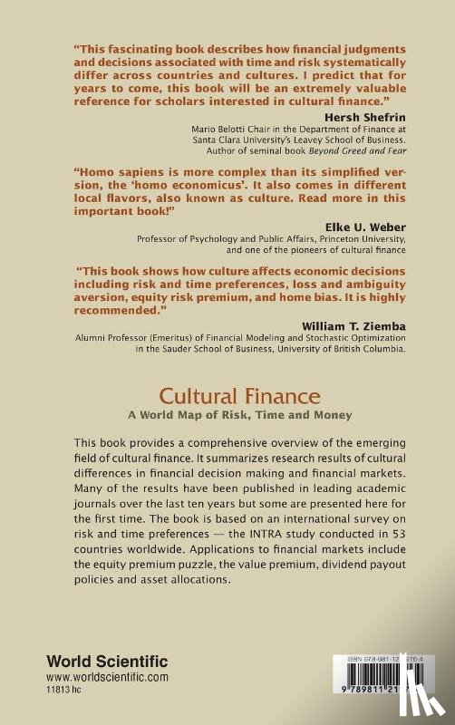 Hens, Thorsten (Univ Of Zurich, Rieger, Marc Oliver (Univ Of Trier, Wang, Mei (Whu - Otto Beisheim School Of Management - Cultural Finance: A World Map Of Risk, Time And Money