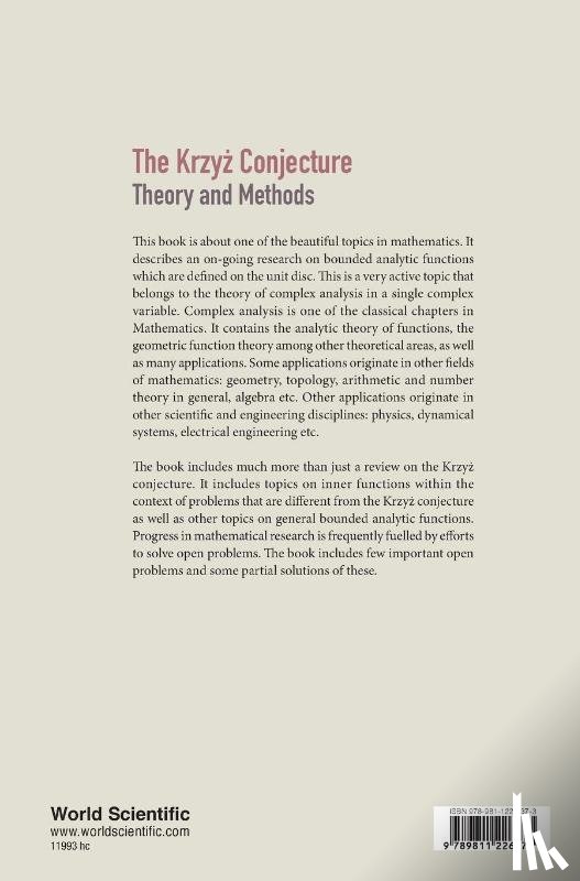 Peretz, Ronen - Krzyz Conjecture: Theory And Methods, The