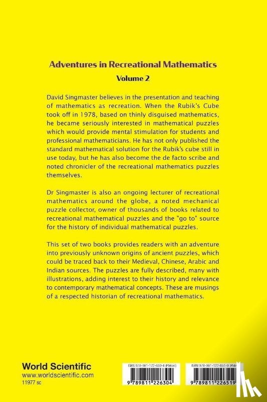 Singmaster, David (London South Bank Univ - Adventures In Recreational Mathematics - Volume Ii