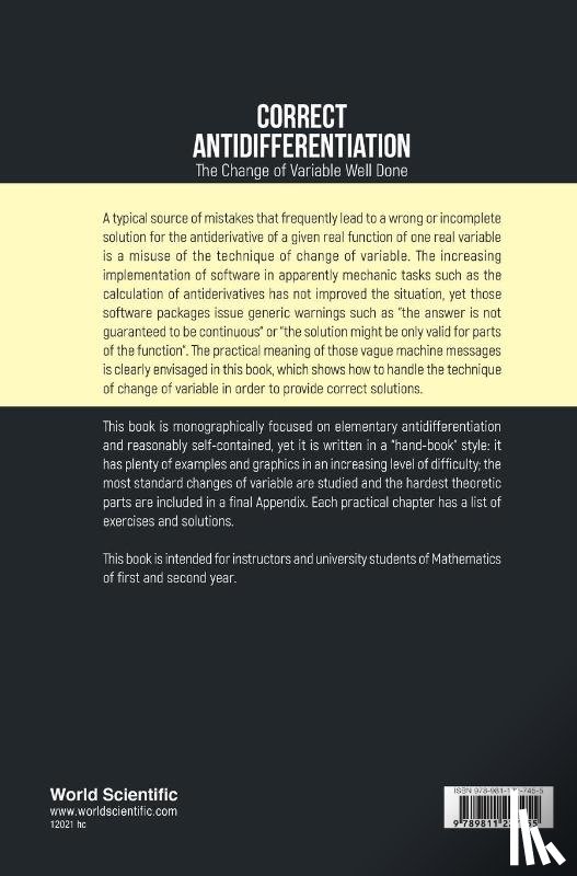 Martinez-Abejon, Antonio - Correct Antidifferentiation