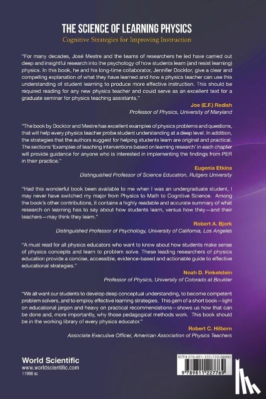 Mestre, Jose (Univ Of Illinois At Urbana-champaign, Docktor, Jennifer (Univ Of Wisconsin At La Crosse - Science Of Learning Physics, The: Cognitive Strategies For Improving Instruction