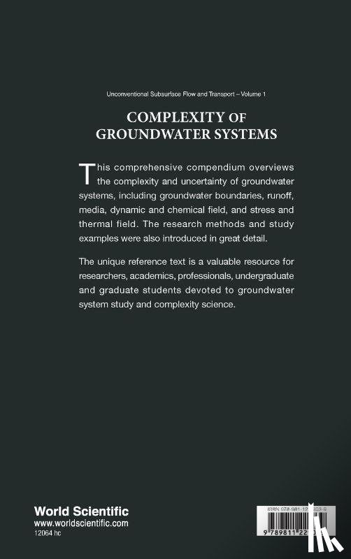  - Recent Advancement on Characterizing Geochemical Process of Groundwater System by Complexity Science