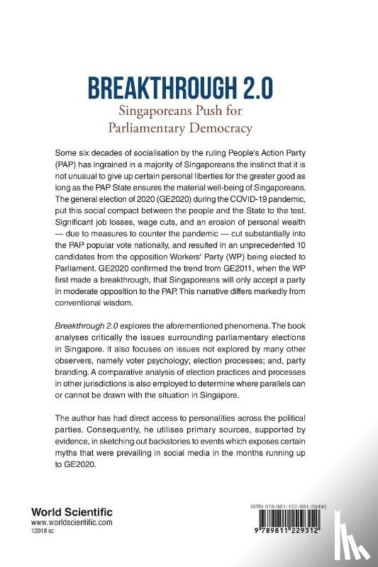 Cunha, Derek Da (-) - Breakthrough 2.0: Singaporeans Push For Parliamentary Democracy