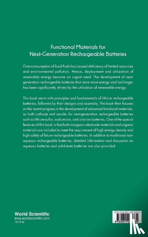  - Functional Materials For Next-generation Rechargeable Batteries