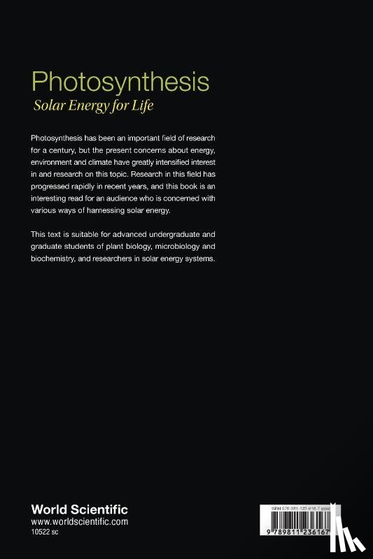 Shevela, Dmitry (Umea Univ, Bjorn, Lars Olof (Lund Univ, Govindjee, . (Univ Of Illinois At Urbana-champaign - Photosynthesis: Solar Energy For Life