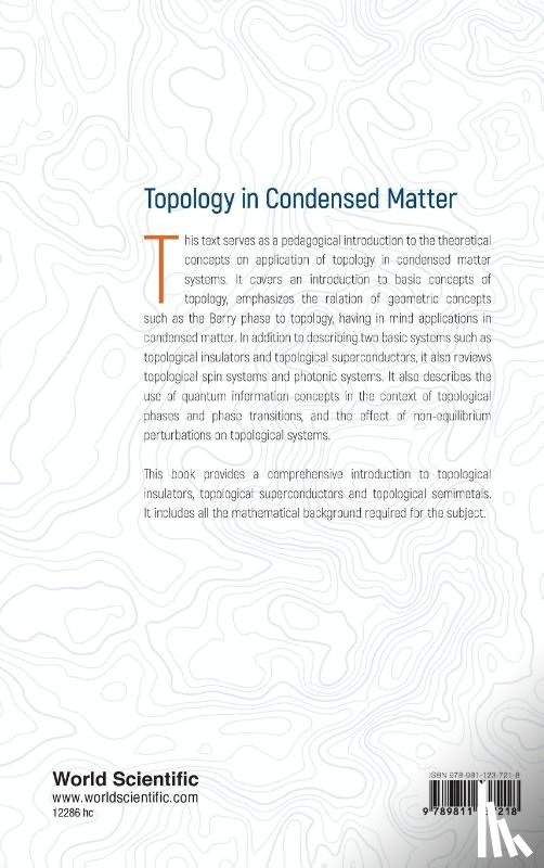 Araujo, Miguel A N (Universidade De Evora, Sacramento, Pedro (Universidade De Lisboa - Topology In Condensed Matter: An Introduction