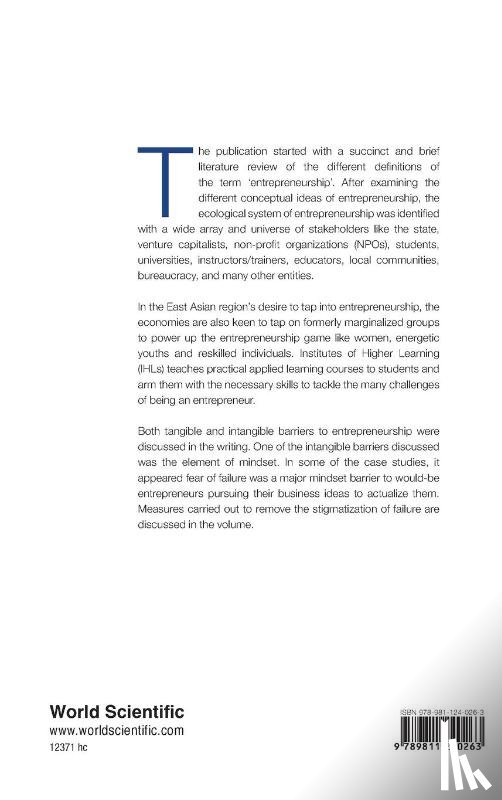 Lim, Tai Wei (Soka Univ - East Asian Entrepreneurs: A Study Of State Role, Education And Mindsets