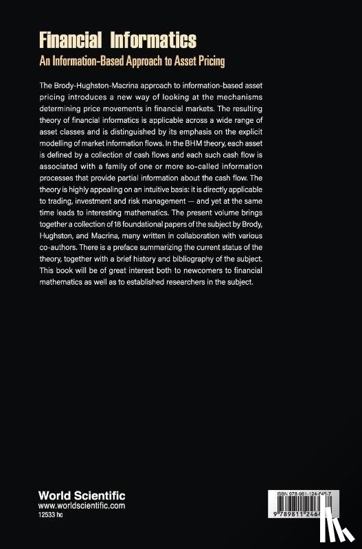  - Financial Informatics: An Information-based Approach To Asset Pricing