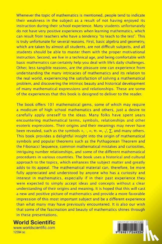 Kramer, Arthur D (The City University Of New York, Posamentier, Alfred S (The City University Of New York - Mathematics: Its Historical Aspects, Wonders And Beyond