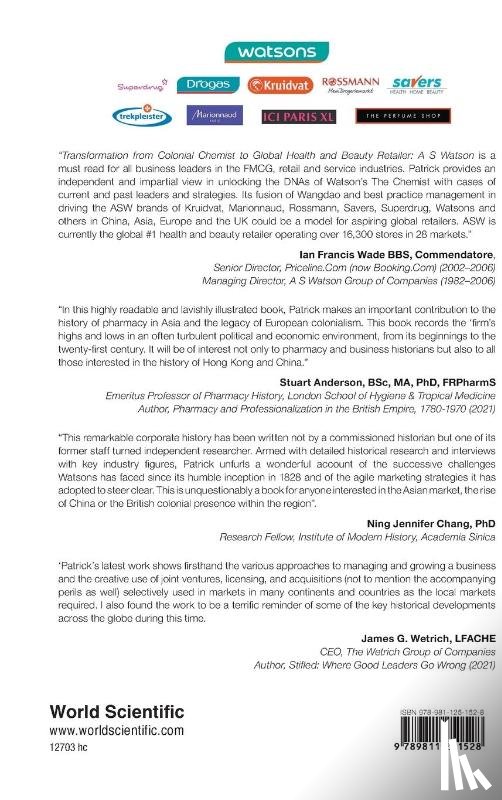 Chiu, Patrick (Hong Kong Society For The History Of Pharmacy - Transformation From Colonial Chemist To Global Health And Beauty Retailer: A.s. Watson
