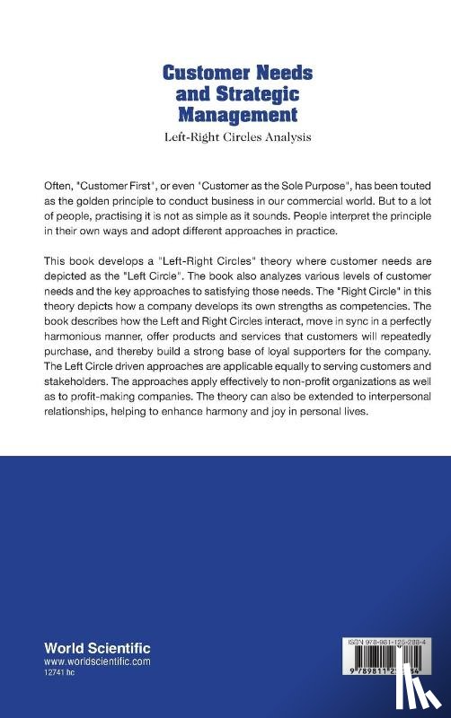 Chan, Andrew Chi-fai (The Chinese Univ Of Hong Kong, Ko, Joseph H L (-), Wong, Conrad (Yau Lee Holdings Limited, Tai, Diamond (The Chinese Univ Of Hong Kong - Customer Needs And Strategic Management: Left-right Circles Analysis