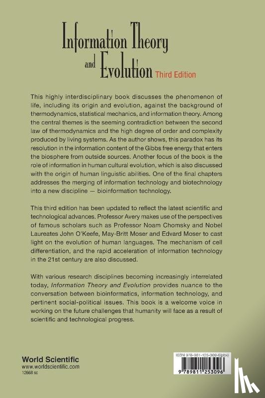 Avery, John Scales (University Of Copenhagen - Information Theory And Evolution (Third Edition)