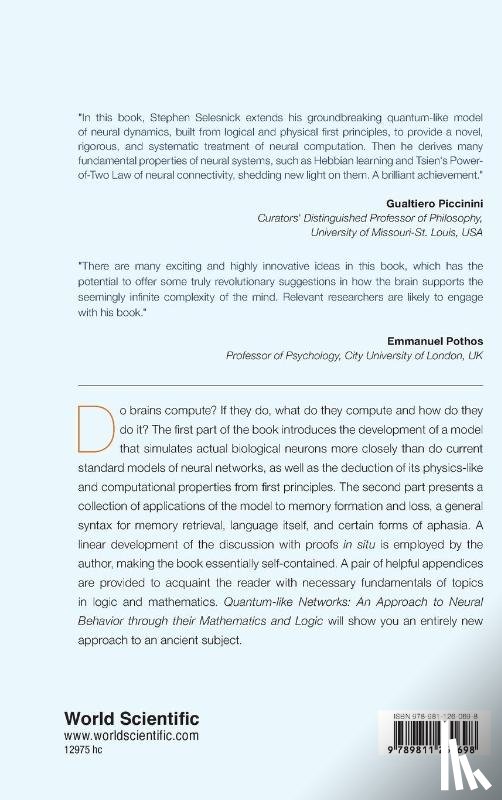 Selesnick, Stephen A (Univ Of Missouri-st Louis - Quantum-like Networks: An Approach To Neural Behavior Through Their Mathematics And Logic