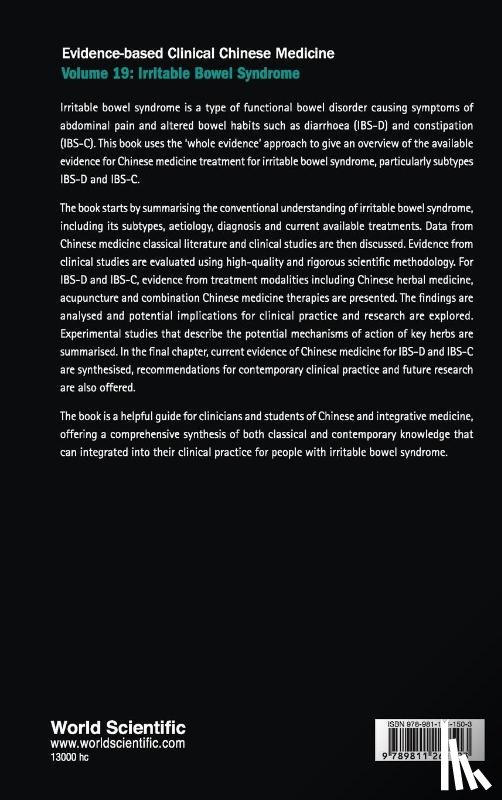 Parker, Shefton (Rmit Univ, Li, Yingting (Guangdong Provincial Hospital Of Chinese Medicine - Evidence-based Clinical Chinese Medicine - Volume 19: Irritable Bowel Syndrome
