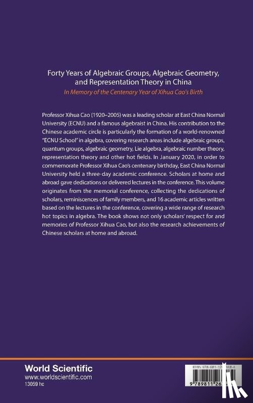 Du, Jie (Univ Of New South Wales, Wang, Jianpan (East China Normal Univ, Lin, Lei (East China Normal Univ - Forty Years Of Algebraic Groups, Algebraic Geometry, And Representation Theory In China: In Memory Of The Centenary Year Of Xihua Cao's Birth
