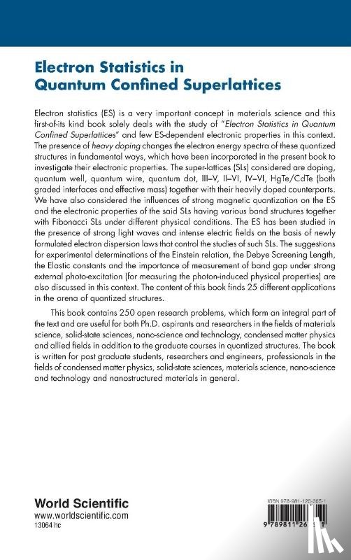 Ghatak, Kamakhya Prasad (Institute Of Engineering And Management, Biswas, Arindam (Kazi Nazrul Univ - Electron Statistics In Quantum Confined Superlattices