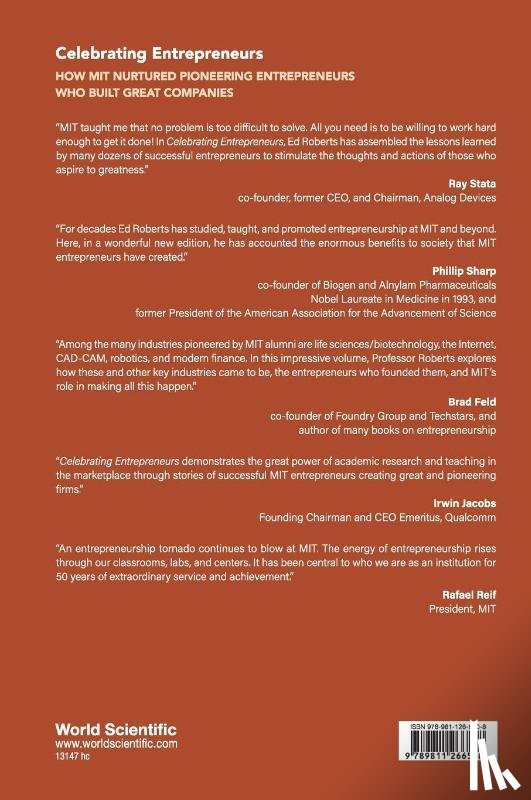 Roberts, Edward B (Mit Sloan School Of Management - Celebrating Entrepreneurs: How Mit Nurtured Pioneering Entrepreneurs Who Built Great Companies