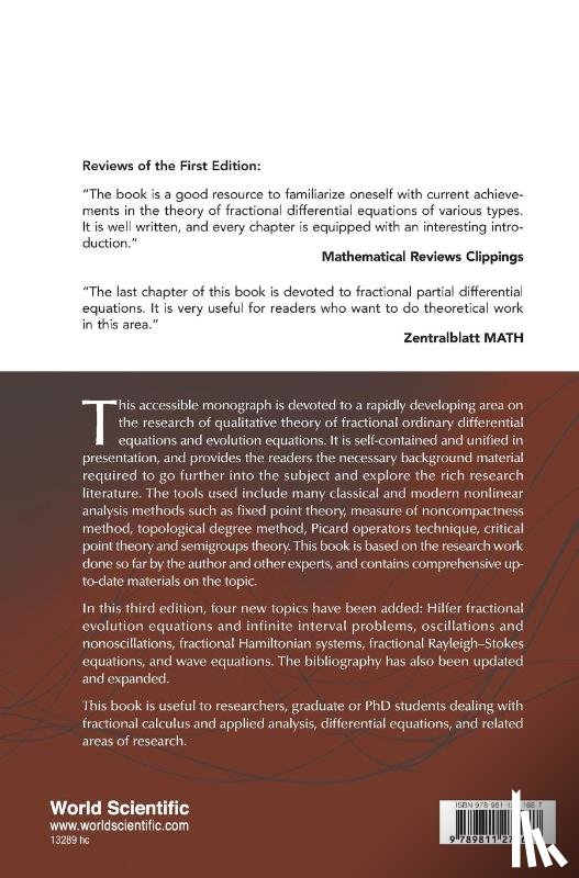 Zhou, Yong (Macau Univ Of Science And Technology - Basic Theory Of Fractional Differential Equations (Third Edition)