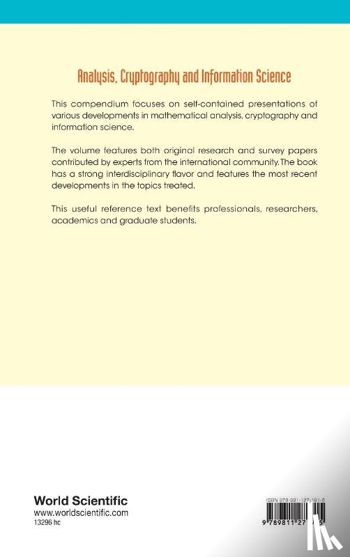  - Analysis, Cryptography And Information Science