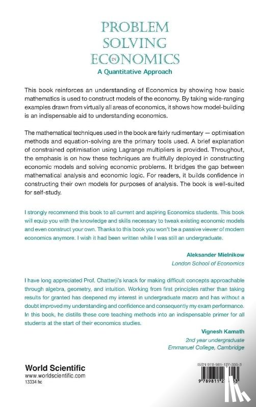 Chatterji, Monojit (University Of Cambridge - Problem Solving In Economics: A Quantitative Approach