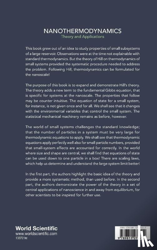 Bedeaux, Dick (Norwegian University Of Science And Technology, Kjelstrup, Signe (Norwegian University Of Science And Technology, Schnell, Sondre K (Norwegian Univ Of Science & Technology - Nanothermodynamics: Theory And Application