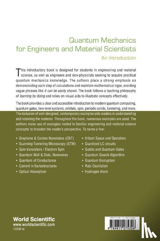 M P Anantram, Daryoush Shiri - QUANTUM MECHANICS FOR ENGINEERS AND MATERIAL SCIENTISTS