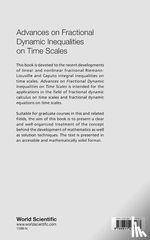 Georgiev Svetlin G - ADVANCES ON FRACTIONAL DYNAMIC INEQUALITIES ON TIME SCALES
