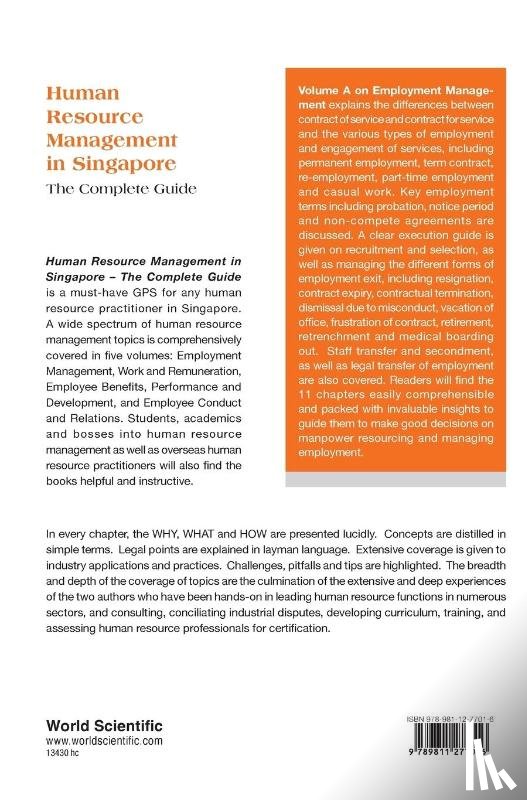 Loh, Oun Hean (Align Group, Chin, Jacqueline Suet Peck (Align Group - Human Resource Management In Singapore - The Complete Guide, Volume A: Employment Management