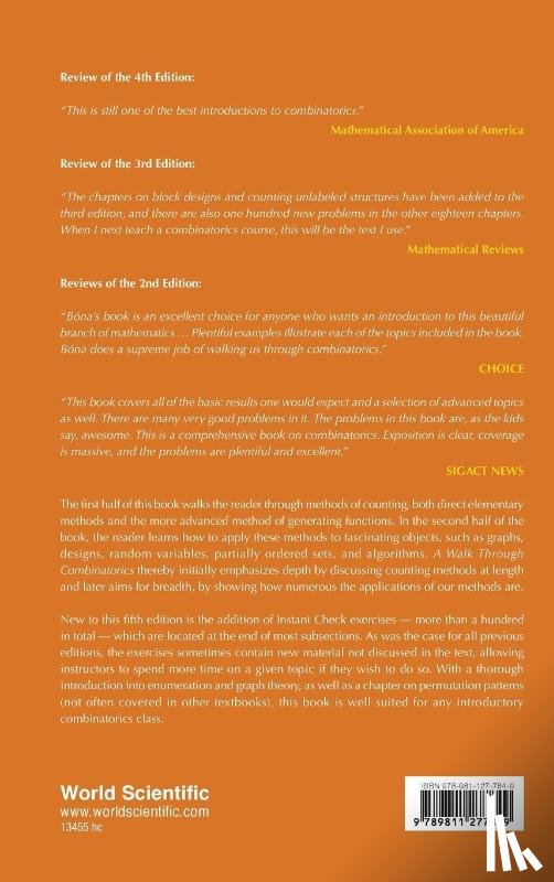 Bona, Miklos (Univ Of Florida - Walk Through Combinatorics, A: An Introduction To Enumeration, Graph Theory, And Selected Other Topics (Fifth Edition)