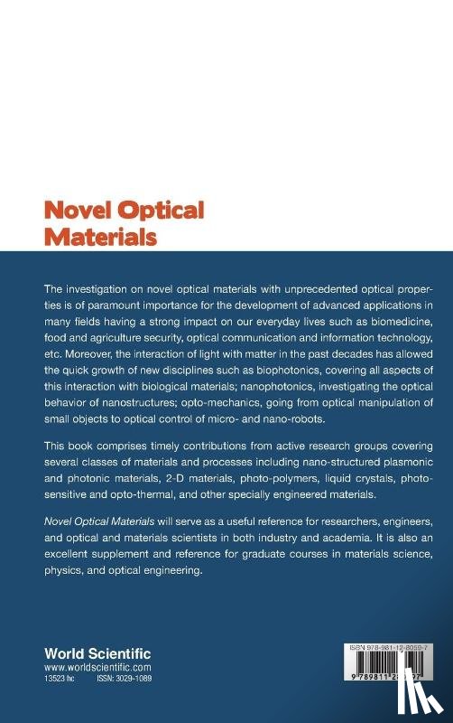  - Novel Optical Materials