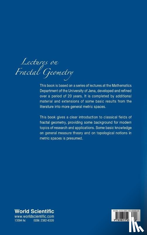 Zahle Martina - LECTURES ON FRACTAL GEOMETRY