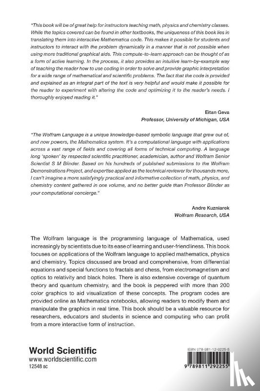 S M Blinder - MATHEMATICS, PHYSICS & CHEMISTRY WITH WOLFRAM LANGUAGE