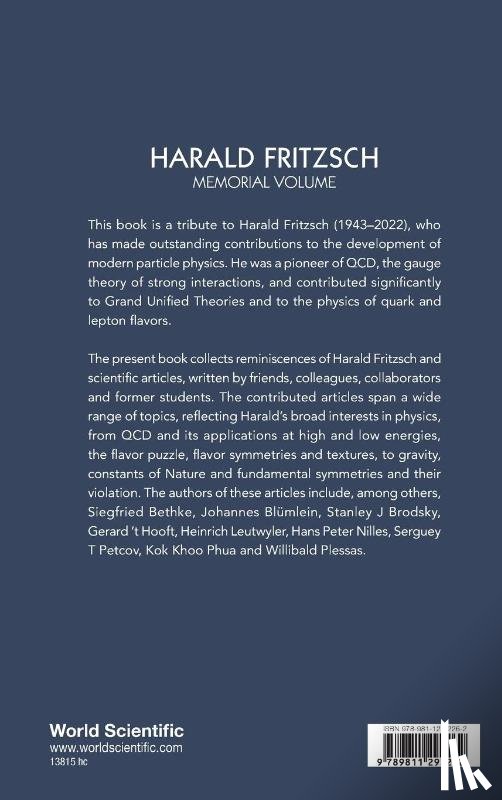 Gerhard Buchalla, Dieter Lust Zhi-Zhong - HARALD FRITZSCH MEMORIAL VOLUME