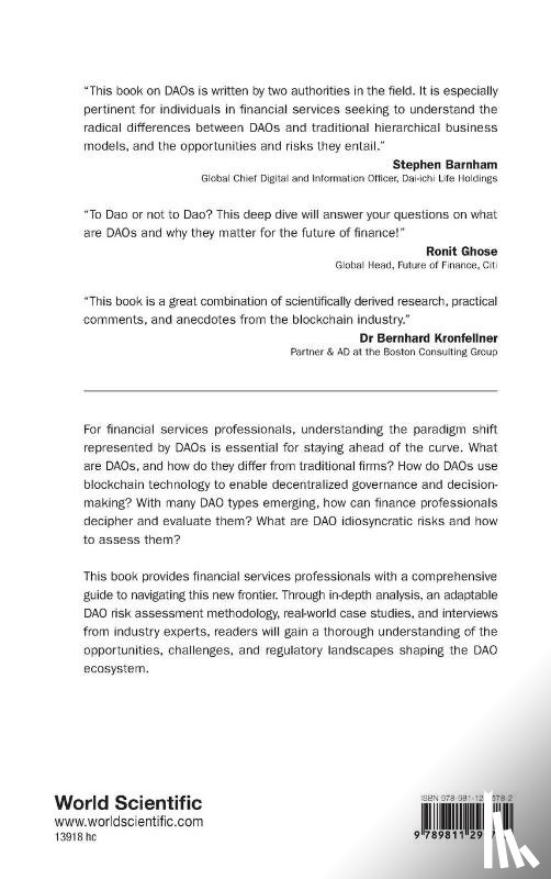 Liebau, Daniel (Singapore Management University, Oh, Sandy (Singapore Management University - Decentralized Autonomous Organizations: How Finance Can Interact With Blockchain-based Daos