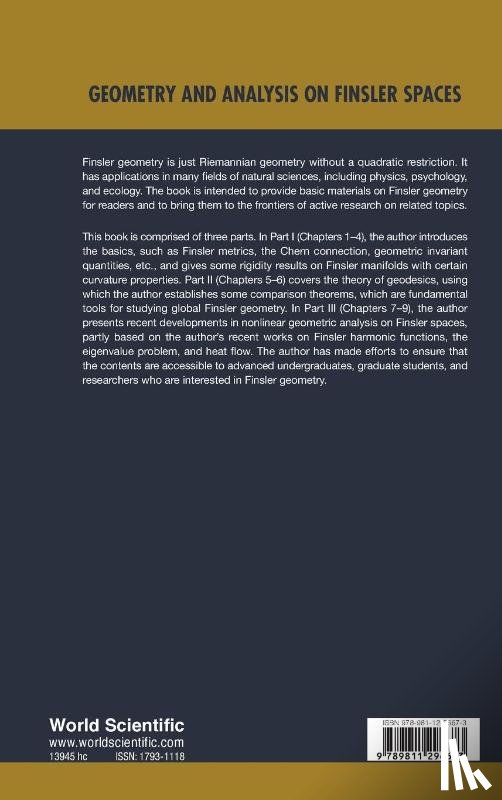 Xia, Qiaoling (Hangzhou Dianzi University - Geometry And Analysis On Finsler Spaces