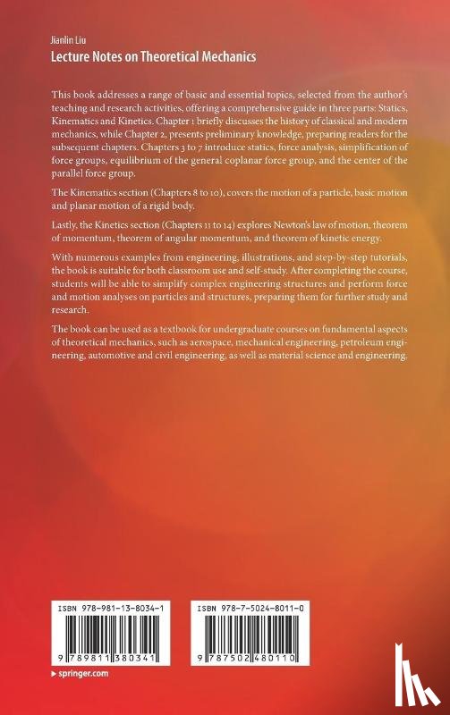 Jianlin Liu - Lecture Notes on Theoretical Mechanics