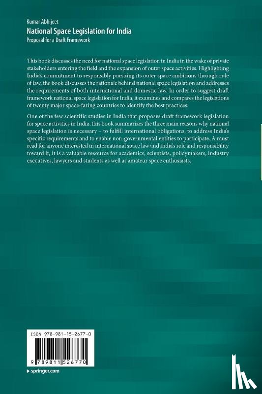 Abhijeet, Kumar - National Space Legislation for India