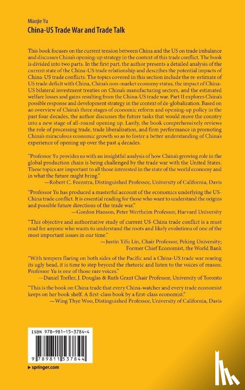 Yu, Miaojie - China-US Trade War and Trade Talk
