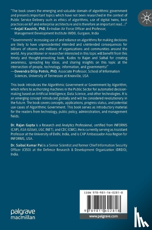 Gupta, Rajan, Pal, Saibal Kumar - Introduction to Algorithmic Government