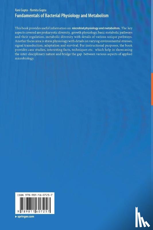 Gupta, Rani, Gupta, Namita - Fundamentals of Bacterial Physiology and Metabolism