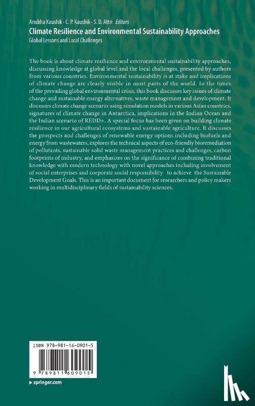  - Climate Resilience and Environmental Sustainability Approaches