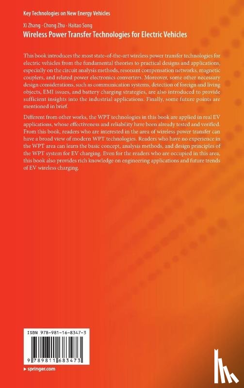 Zhang, Xi, Zhu, Chong, Song, Haitao - Wireless Power Transfer Technologies for Electric Vehicles