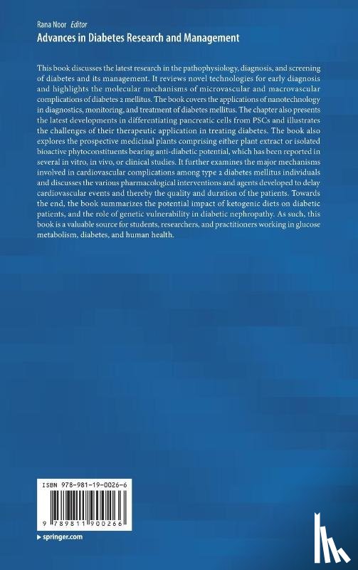  - Advances in Diabetes Research and Management