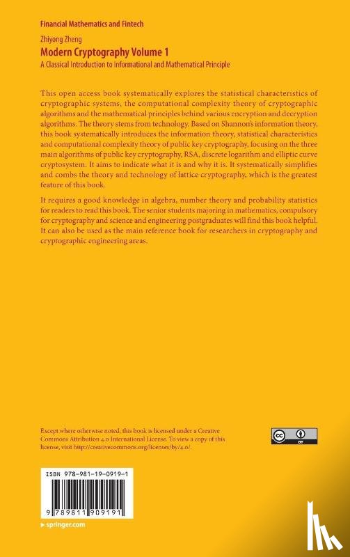 Zheng, Zhiyong - Modern Cryptography Volume 1