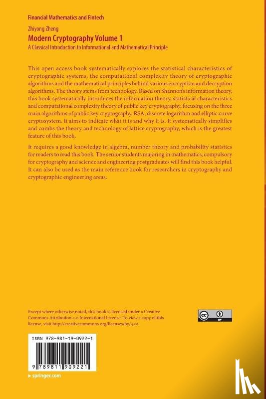 Zheng, Zhiyong - Modern Cryptography Volume 1