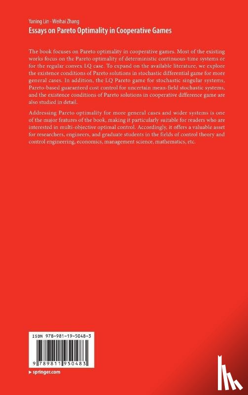 Lin, Yaning, Zhang, Weihai - Essays on Pareto Optimality in Cooperative Games